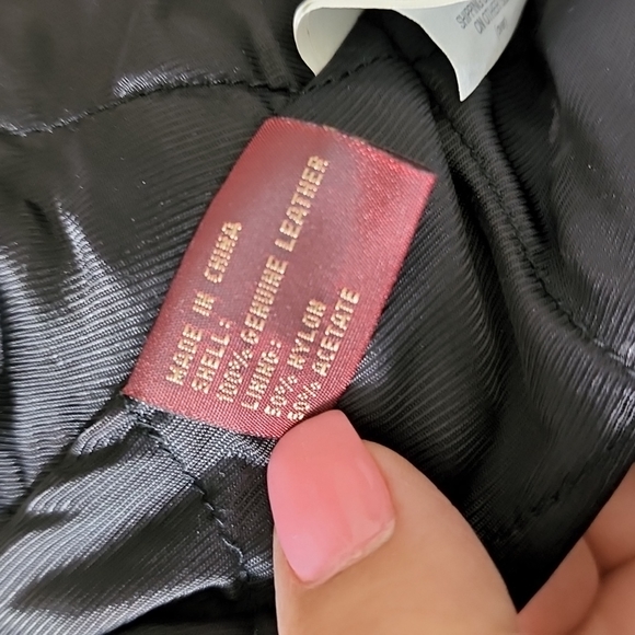 The Territory Ahead Green Leather Full Zip Jacket Size MP - Picture 6 of 6